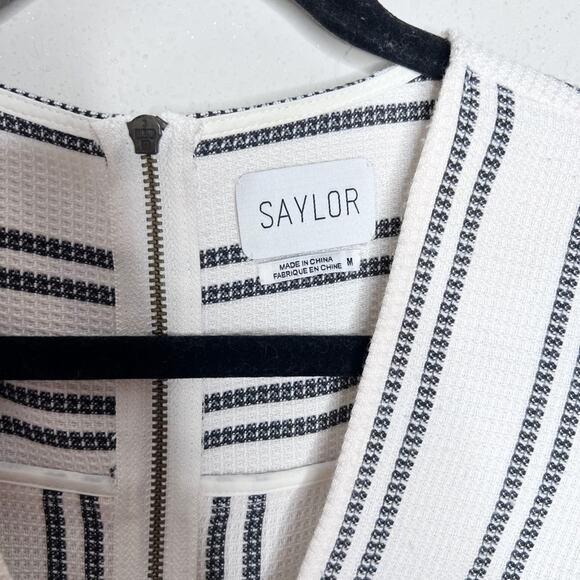 Saylor Emilia Baja Striped Romper Ivory Size M - Picture 3 of 6